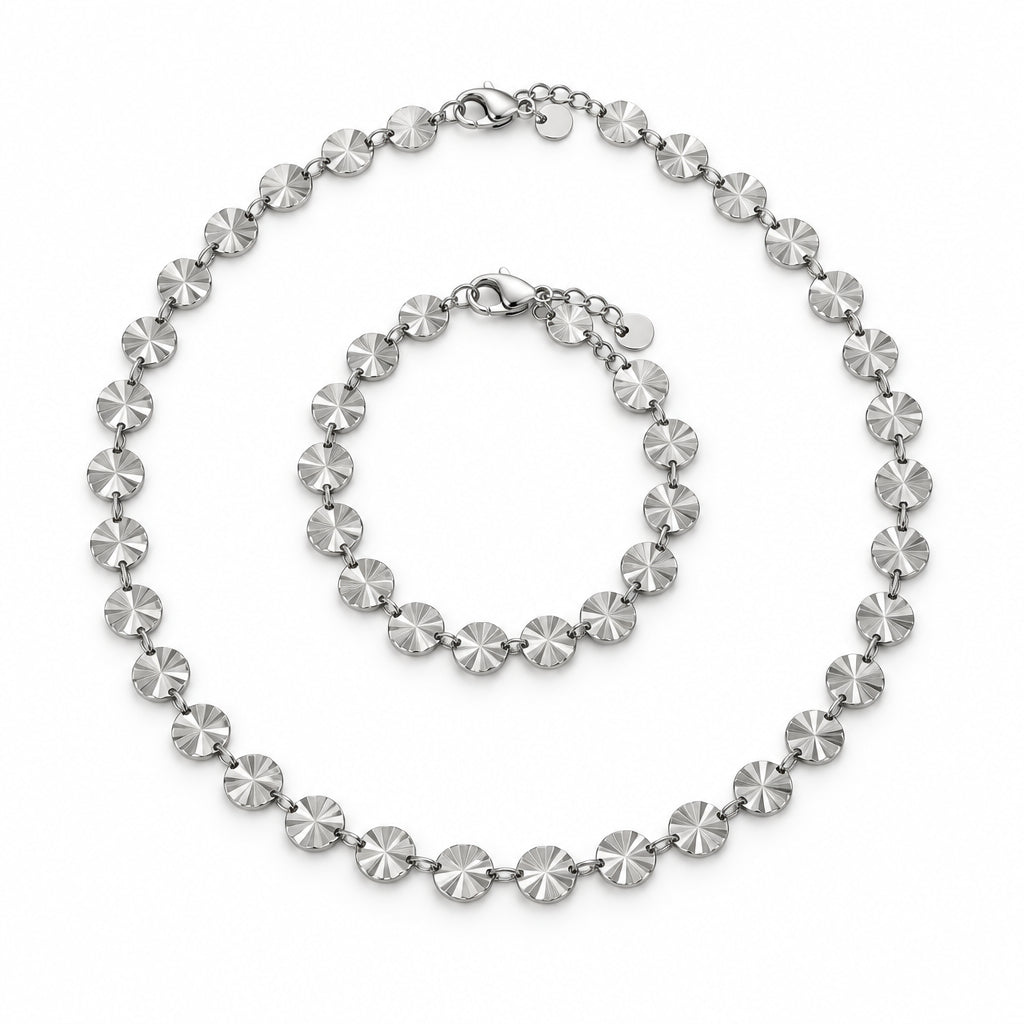 Collana & Bracciale Sfaccettato
