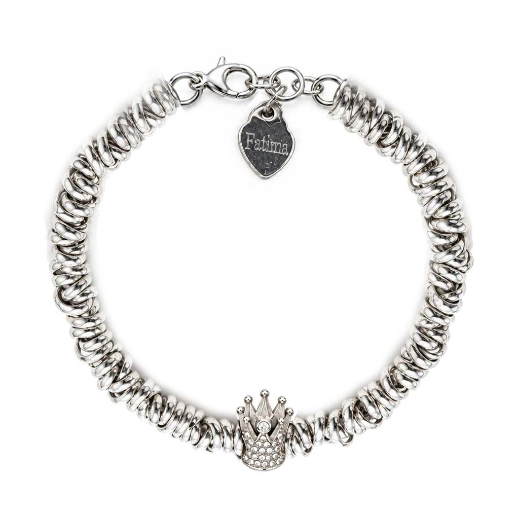 Bracciale Trinodino Queen e Cuore inciso