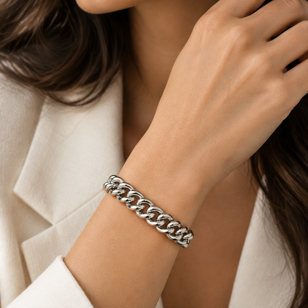Bracciale ad anelli larghi