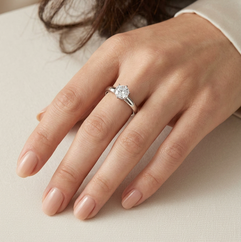 Anello Solitario Aura