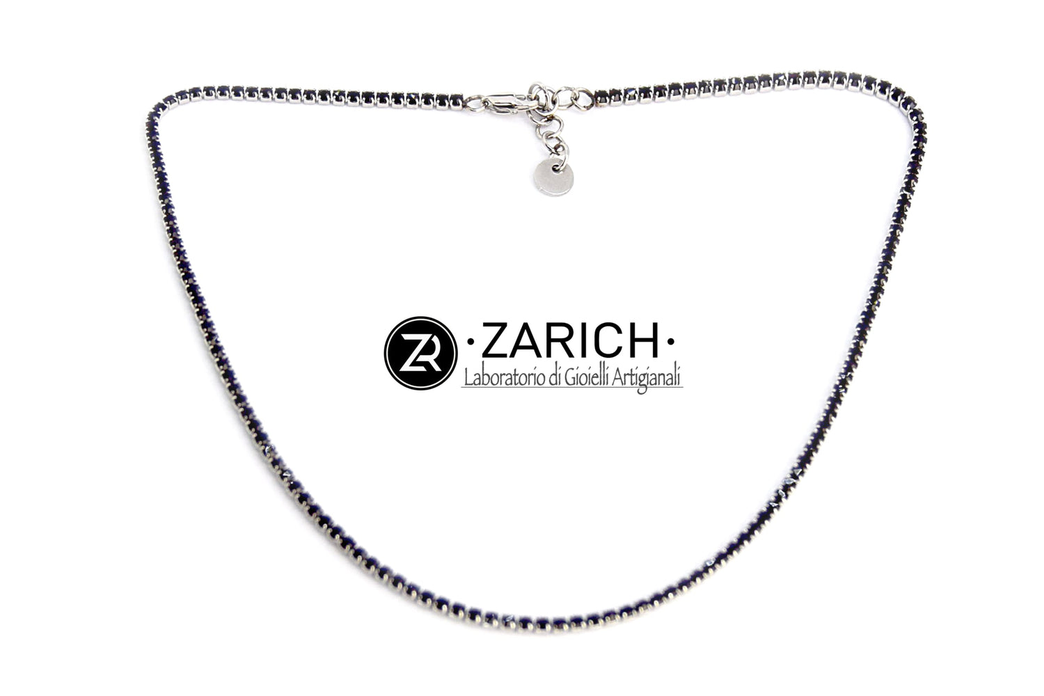Small Black Tennis Choker Necklace
