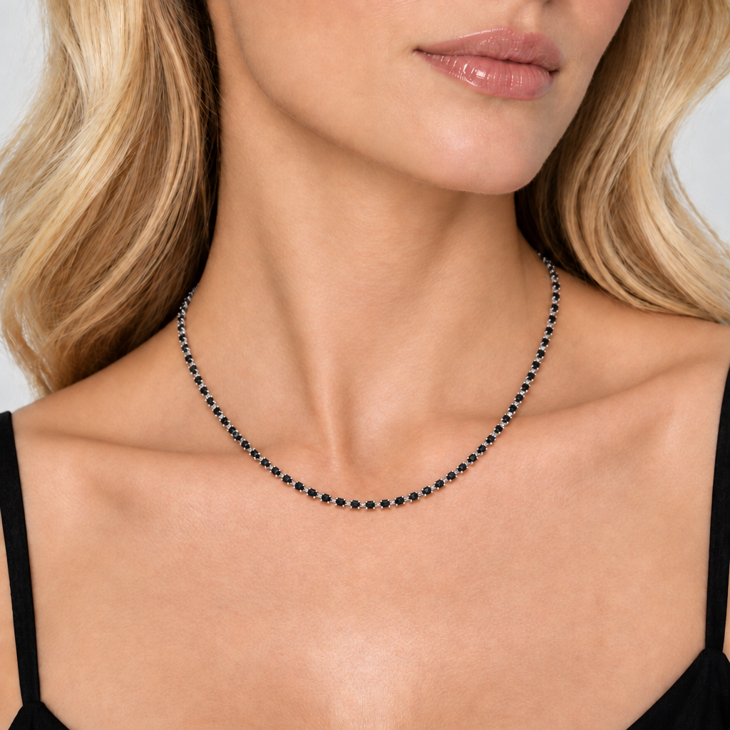 Collana Girocollo Tennis small Nero