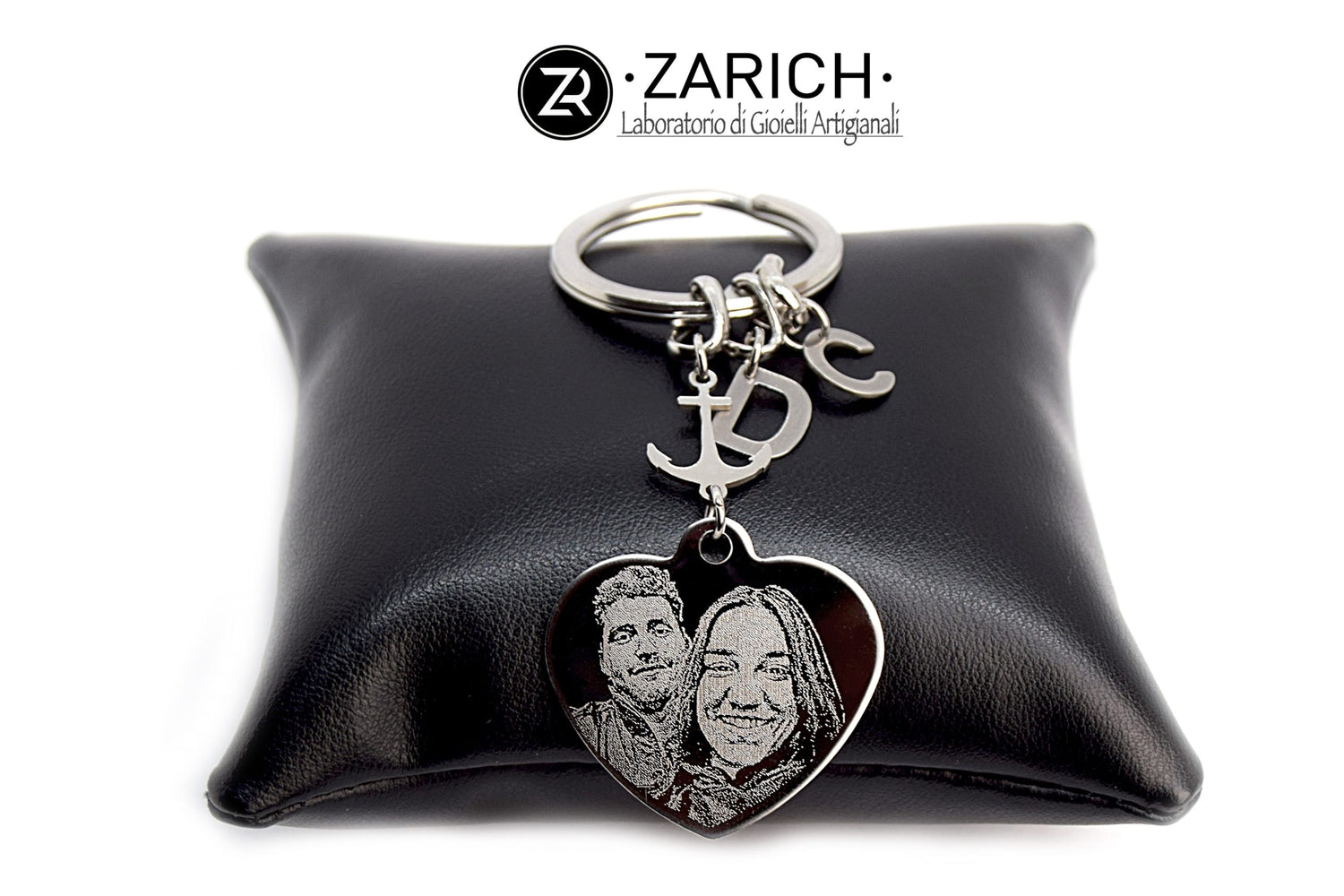 Portachiavi Anchor Cuore fotoinciso