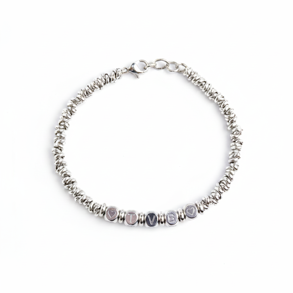 Bracciale Nodino con Cubi incisi