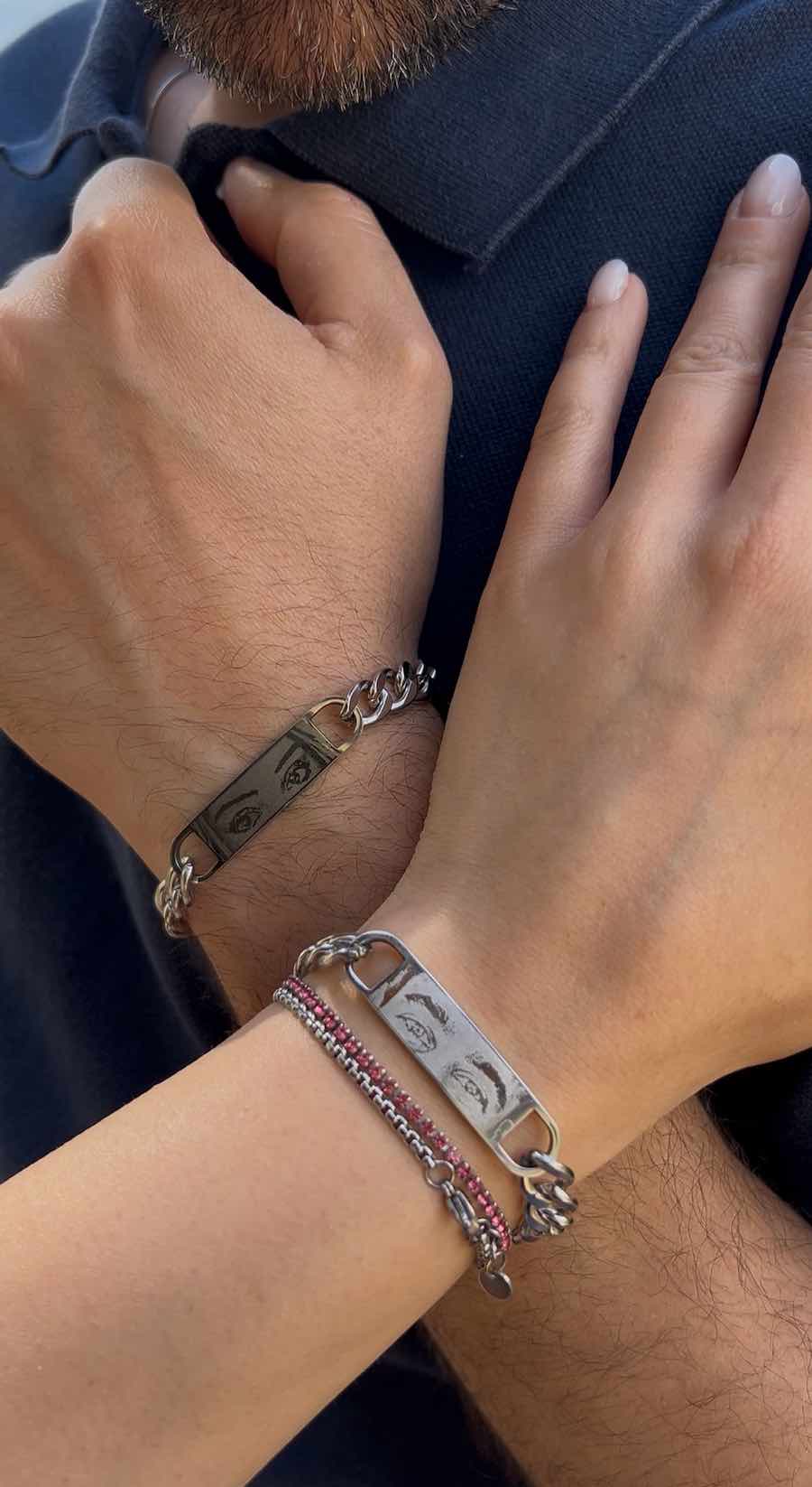 Bracciale Grumetta Sguardo Fotoinciso
