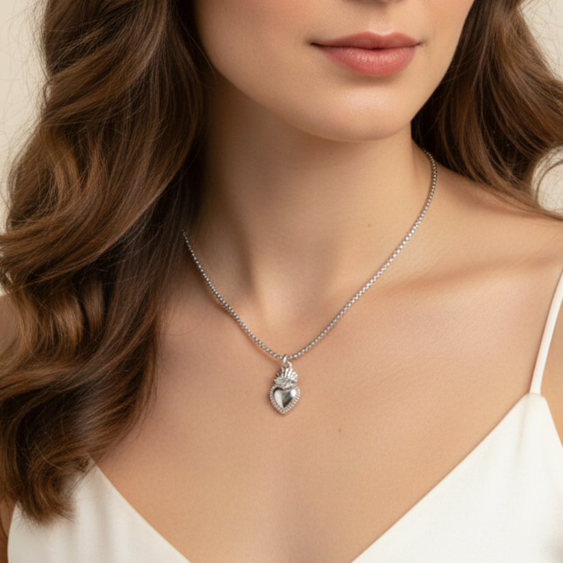 Collana Sacro Cuore Incisa